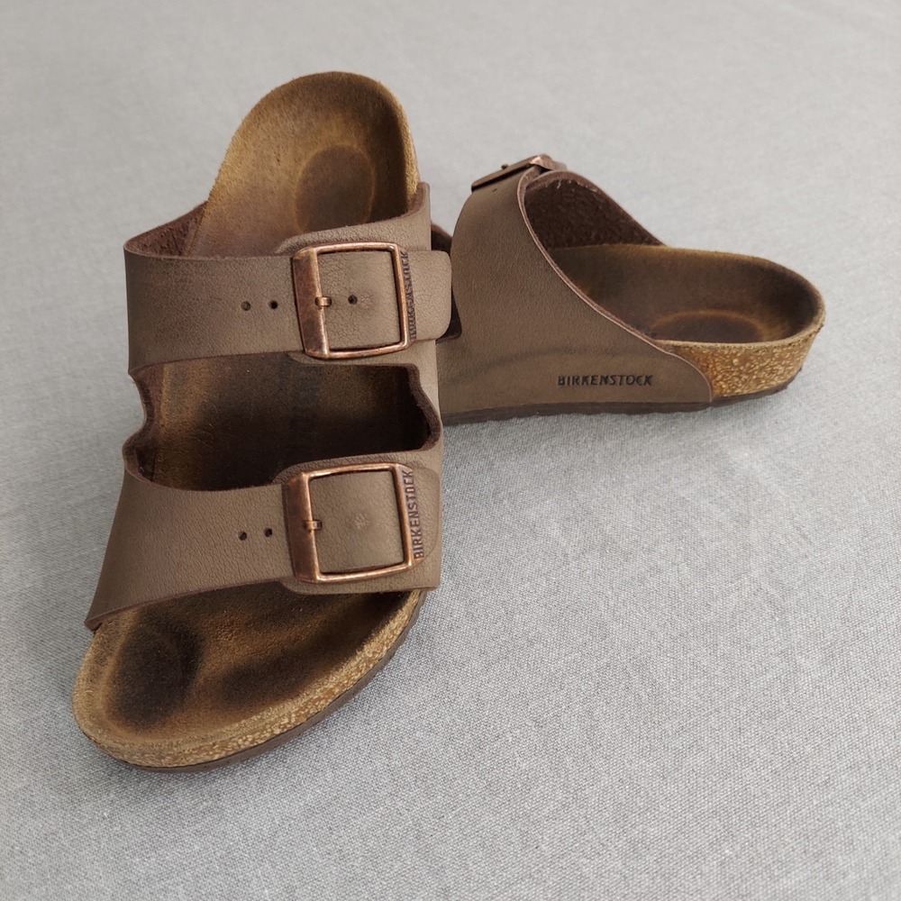 Birkenstock Arizona Sandals Kids EU 31 Brown Double Strap Cork Footbed Comfort